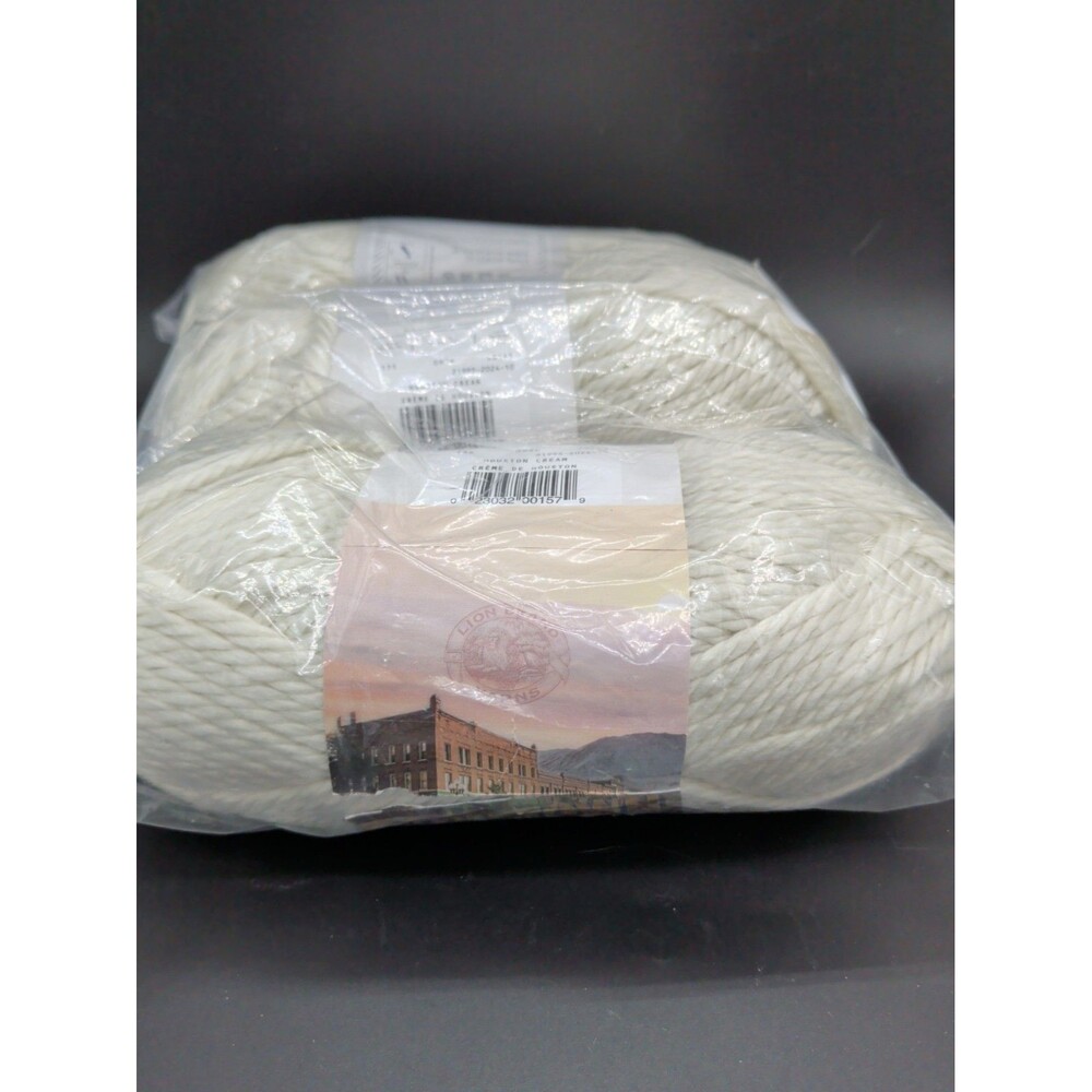 (3 Pack) Lion Brand Yarn 135-098P Hometown Bulky Yarn, Houston Cream